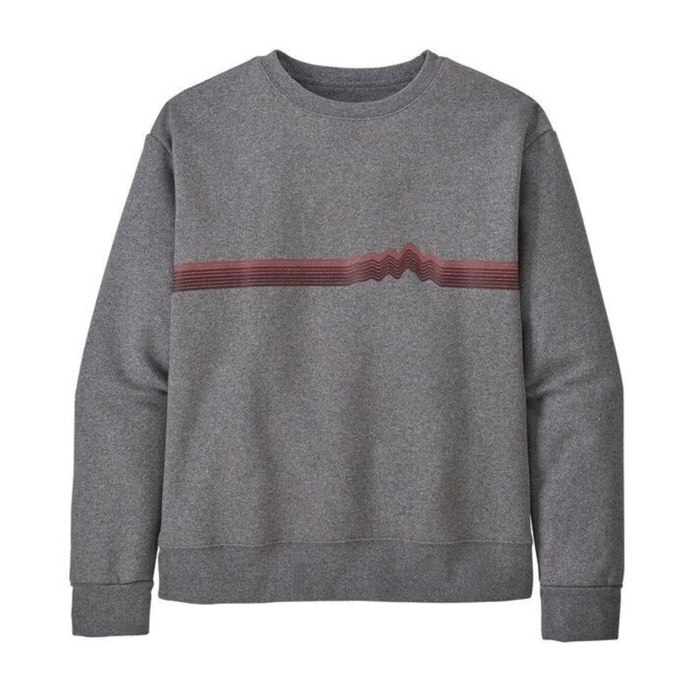 Patagonia Uprisal‎ Crew Sweatshirt Gray Graphic Fleece Pullover 39545 Small L1